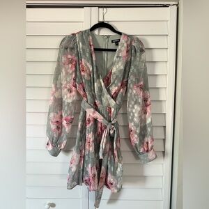 Elegant Floral Wrap Romper